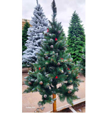 Елка Элитная 1,3 м с шишками и красной калиной