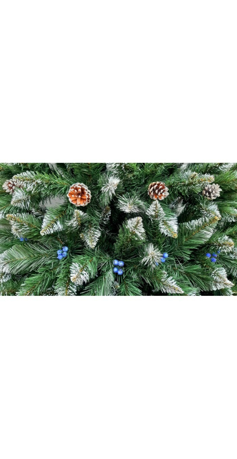 Елка Элитная 2 м с шишками и синей калиной