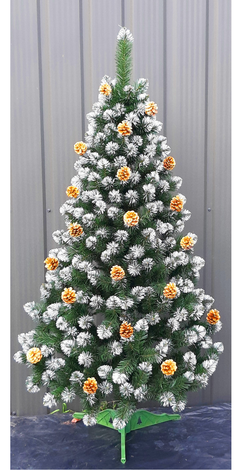 Елка искусственная 2,5 м Элитная с золотыми шишками