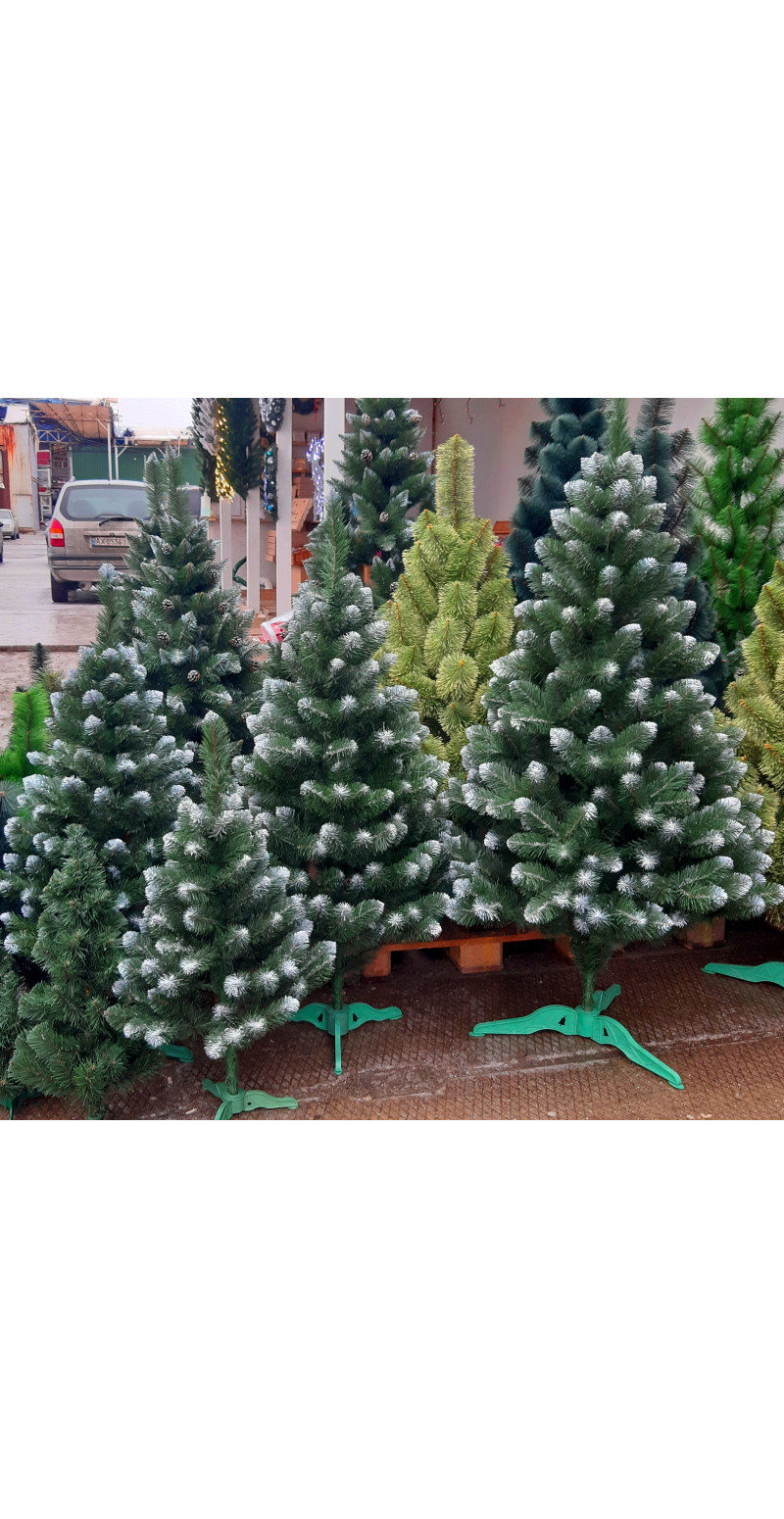 Елка искусственная Европейская с белым кончиком 200 см