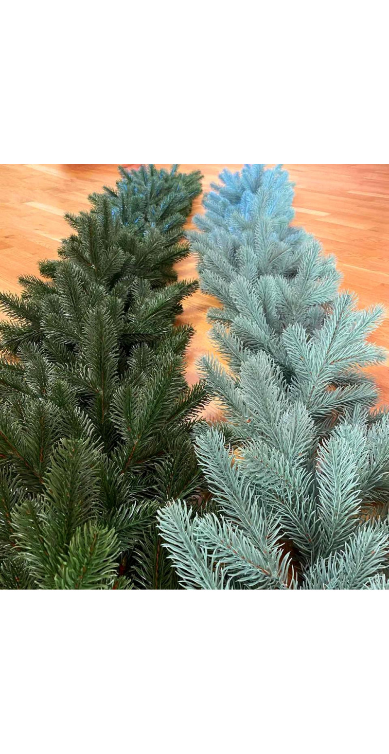 Хвойная литая голубая гирлянда 2 м ,30 см в диаметре