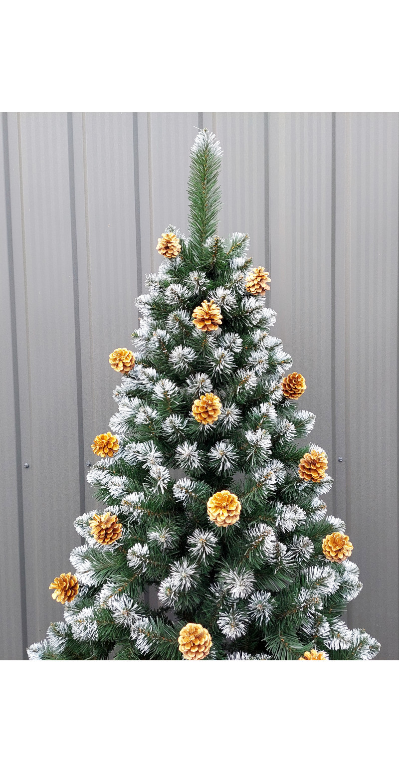 Елка искусственная 2,5 м Элитная с золотыми шишками