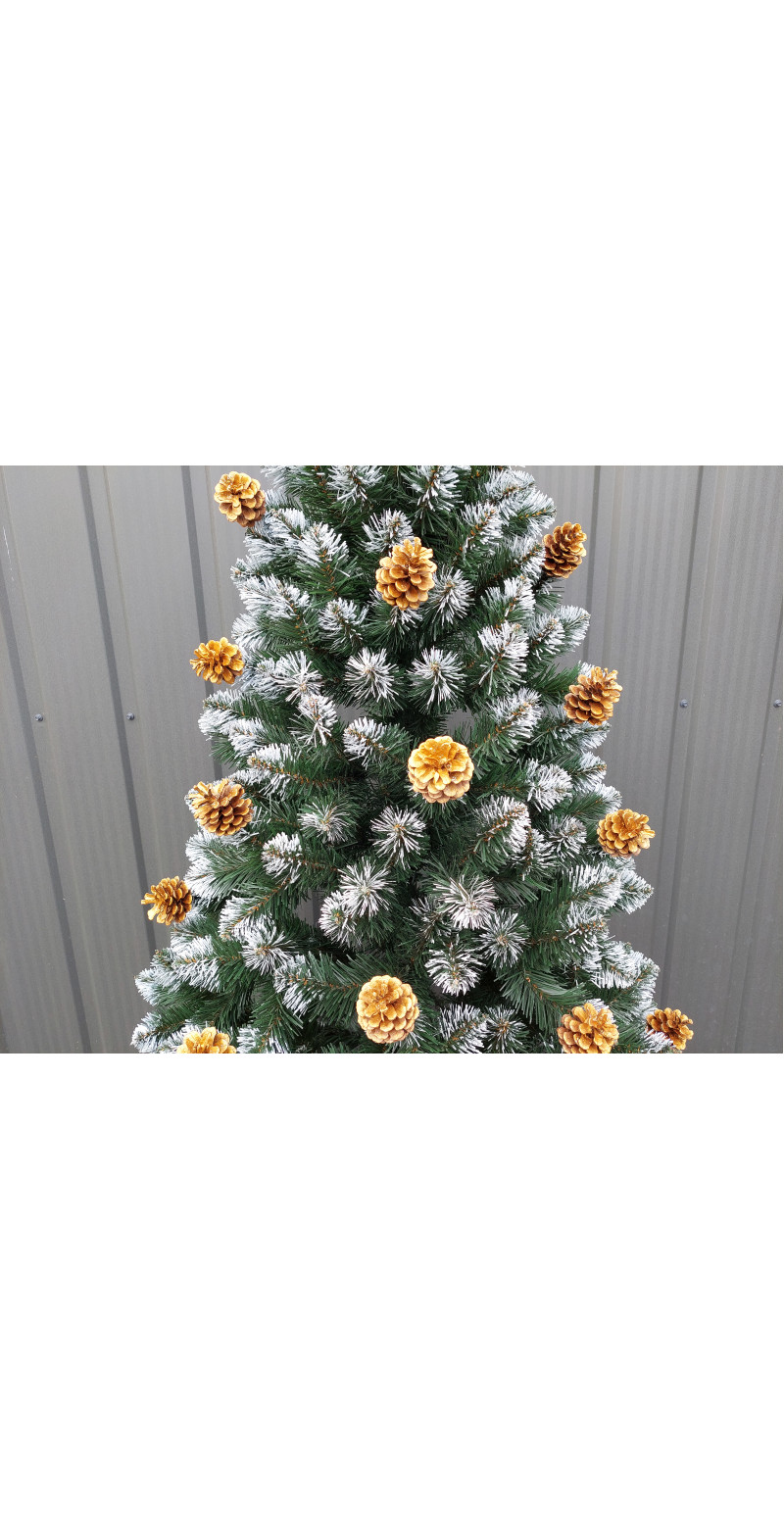 Елка искусственная 2,5 м Элитная с золотыми шишками